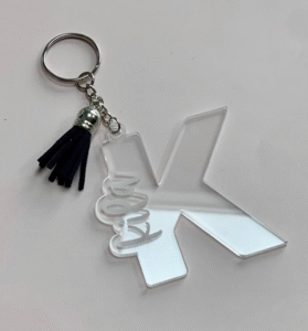 Clear Acrylic Custom Name Initial Keychain - Etsy