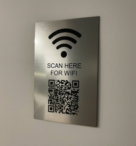 Wifi QR Code Scan to Connect Self Adhesive Sign _ Scan for Wifi - Guest Wifi - Office & Home